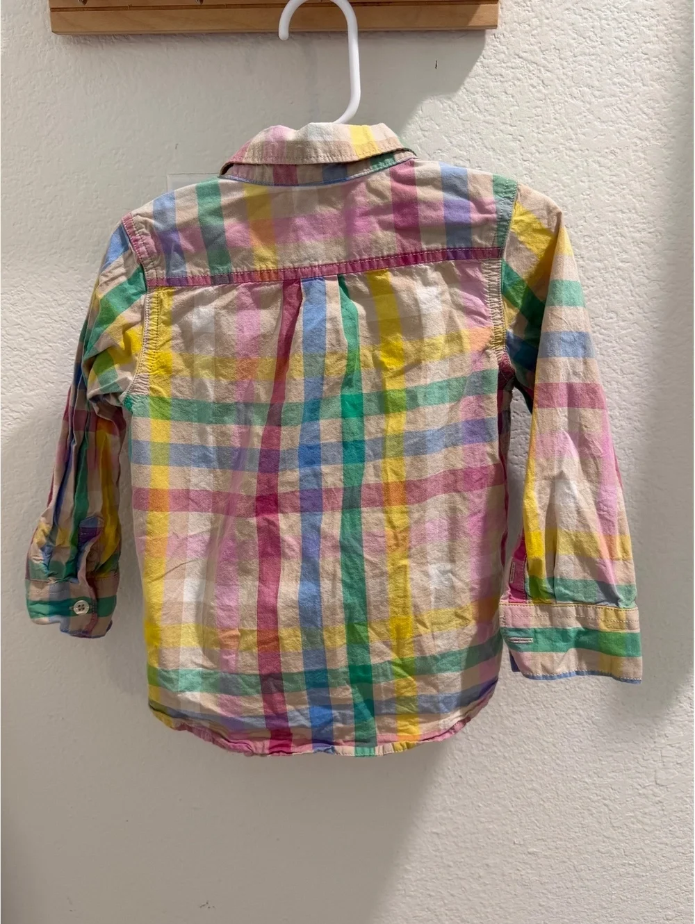 Gap Pastel Boys Plaid Polo size 3 years